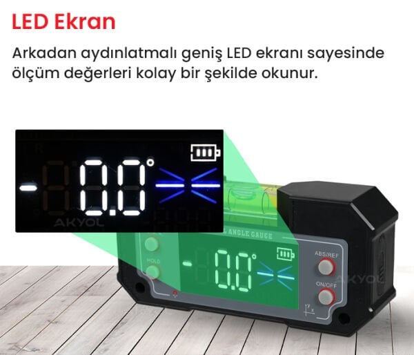 Loyka 5346 Mini Dijital Eğim Ölçer ve Su Terazili