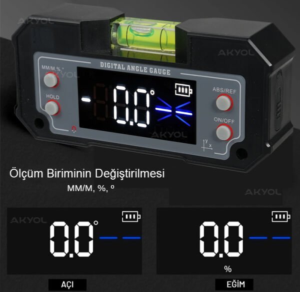 Loyka 5346 Mini Dijital Eğim Ölçer ve Su Terazili