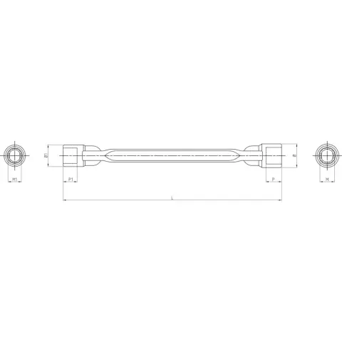 Beta 80 Mafsallı Lokma Anahtar 13x17 mm Profesyonel Çift Ağızlı Anahtar