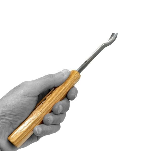 Rox Wood 0133 Premium Bükülmüş Oluklu Oyma Iskarpela 10 mm | Karbon Çelik Ahşap Oyma Keskisi