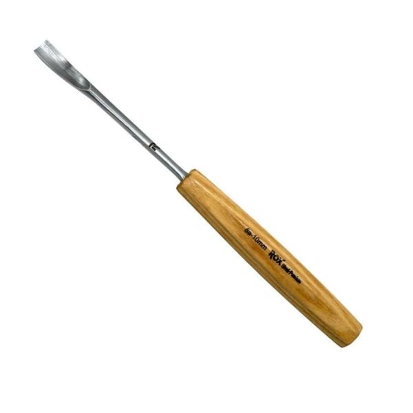 Rox Wood 0133 Premium Bükülmüş Oluklu Oyma Iskarpela 10 mm | Karbon Çelik Ahşap Oyma Keskisi