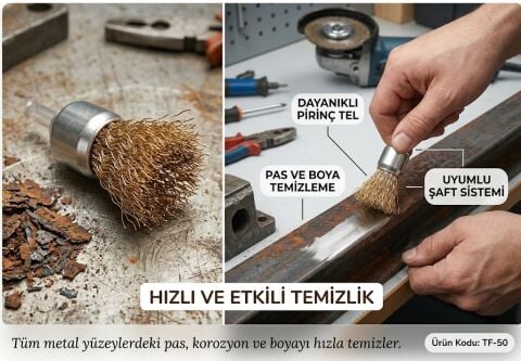 Eurostar DE150012 Pimli Sarı Telli Kalem Fırça 12 mm - 50 adet