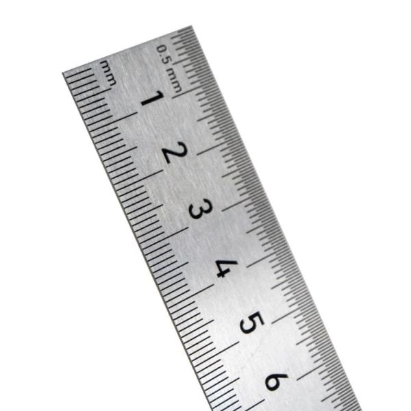 Çift Taraflı Paslanmaz Çelik Cetvel 300 mm | Milimetrik Ölçü ve Markalama Cetveli | Rox 0199