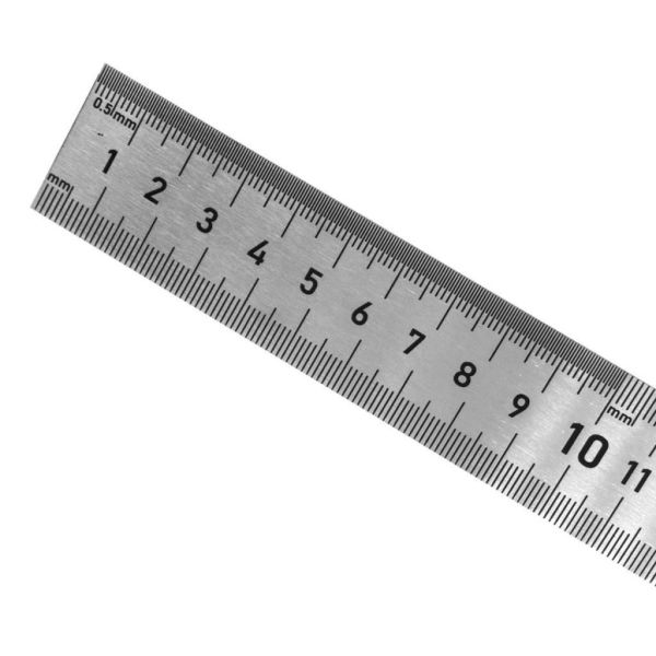 Çift Taraflı Paslanmaz Çelik Cetvel 1000 mm | Milimetrik Ölçü ve Markalama Cetveli | Rox 0201