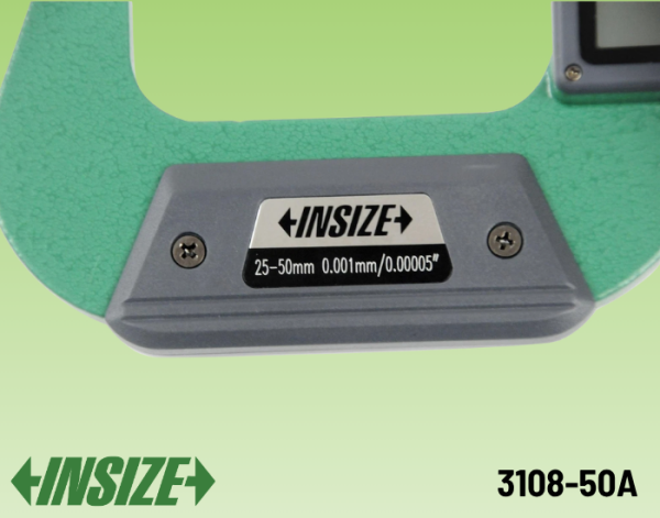 Insize 3108-50A Dijital Dış Çap Mikrometresi 25-50 mm | 0.001 mm Hassas Ölçüm