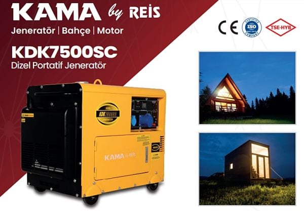 Kama By Reis KDK7500SC Dizel Jeneratör 6,9 kVA Monofaze