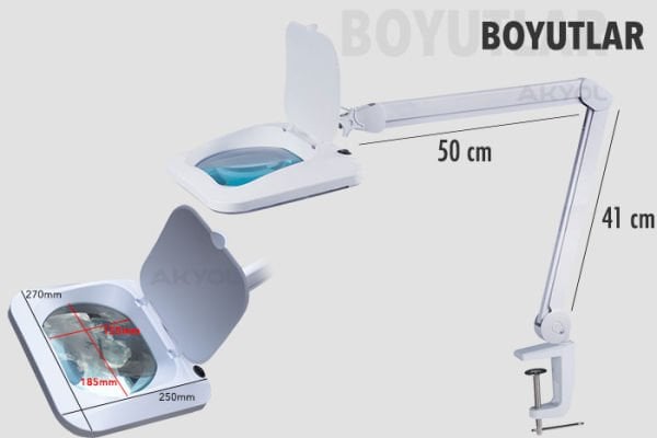 Masaüstü 6020 Ledli Köşeli Büyüteç 5x