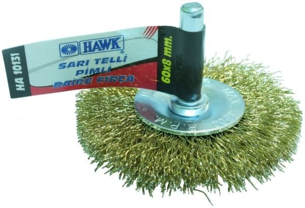 Hawk Sarı Telli Pimli Daire Fırça 40x6 mm - 85 Adet
