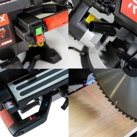 Rox 0289 Kombine Gönye ve Tezgah Testeresi 305 mm 1800W – Profesyonel Hassas Kesim Makinesi