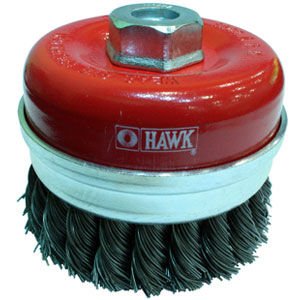 Hawk Gri Burma Telli M14 Vidalı Çanak Fırça 65mm