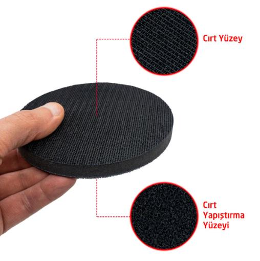 Rox Wood 0182 Cırt Disk Zımpara Taban Sünger Ara Ped 115 mm | Esnek Hassas Zımparalama