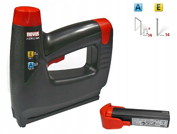 Novus J-214 Li-İon Akülü Zımba ve Çivi Çakma Makinası 6-14 mm