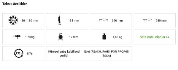 Kukko 221G Vurdurma Kollu İç Ruman Çektirme Ø30-180 mm
