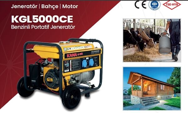 Kama By Reis KGL5000CE Benzinli Jeneratör 4,75 KVA