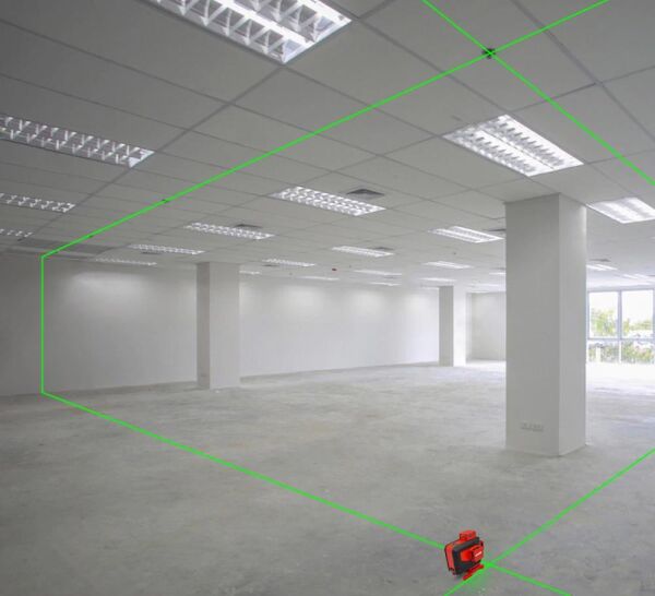 KOBB KBL35G Şarjlı 4X360⁰ Otomatik Hizalamalı Yeşil Çapraz Çizgi Lazer Distomat + Uzaktan Kumanda