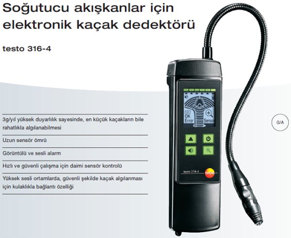 Testo 316-4 Soğutucu Gaz Kaçak Dedektörü