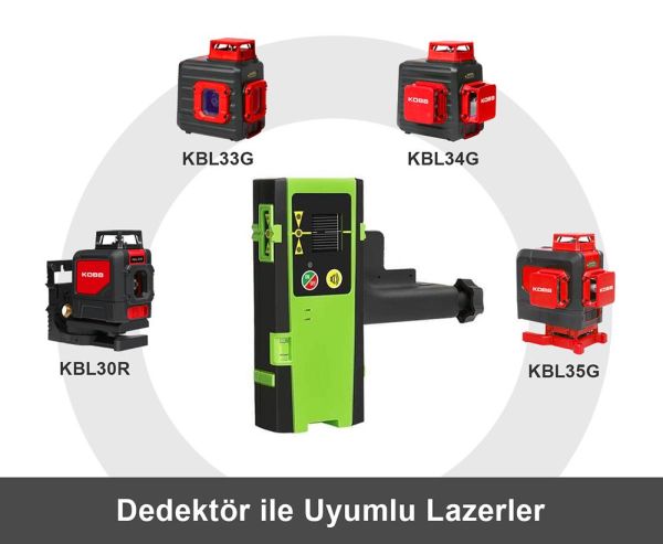 KOBB KBL6RG Lazer Hizalama Dedektörü 60 Mt