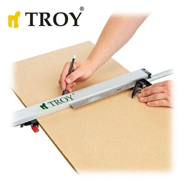 TROY 25007 Kıskaçlı Alüminyum Testere Kılavuzu 122 cm
