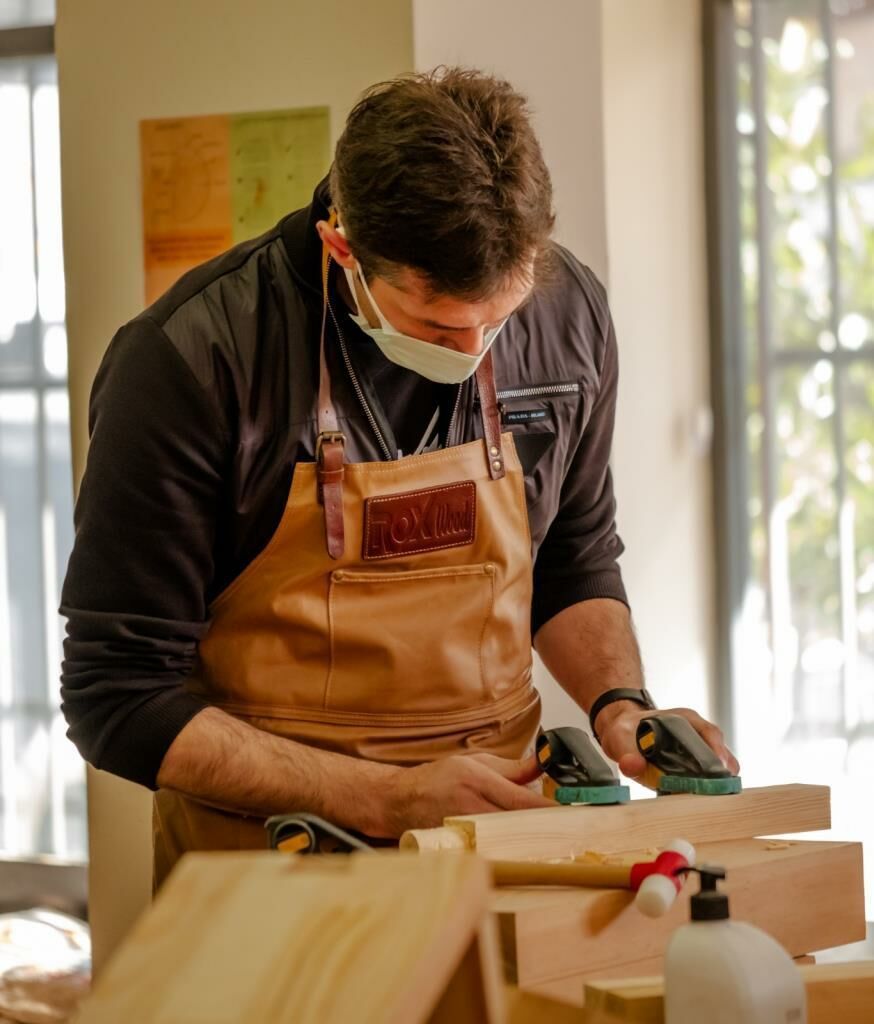 Suni Deri Marangoz Çalışma Önlüğü | Toz ve Suya Dayanıklı Atölye Önlüğü | Rox Wood 0032