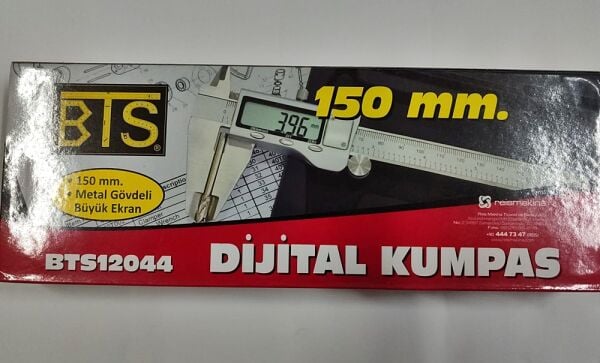 Bts BTS-12044 Dijital Kumpas 150 mm Metal Gövde Plastik Kutu