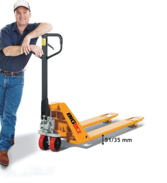 Biglift Alçak Şase Manuel Transpalet 1500 Kg | 50 mm Düşük Profil