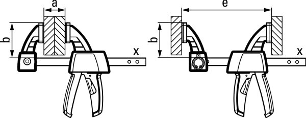 Bessey EZ45-8 Cırcır Mekanizmalı Tek El İşkence İç-Dış 80x450mm