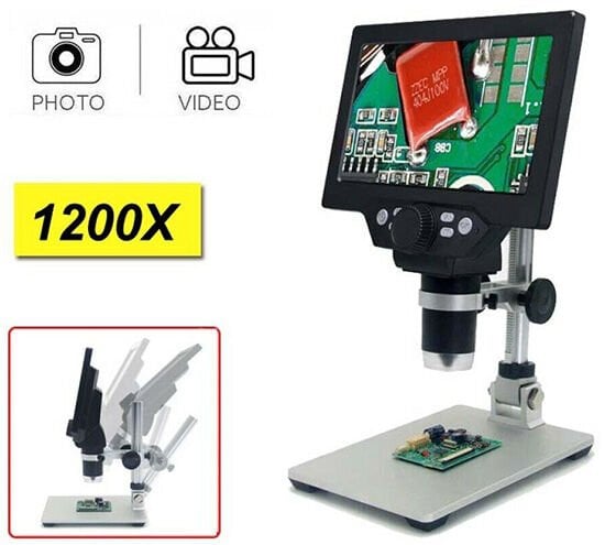 G1200 Plus+ 1200X Dijital Mikroskop – Yüksek Çözünürlüklü Renkli Ekran