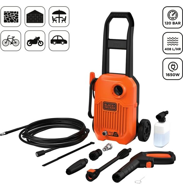 Black+Decker BEPW1650 1650W 125 Bar Basınçlı Yıkama