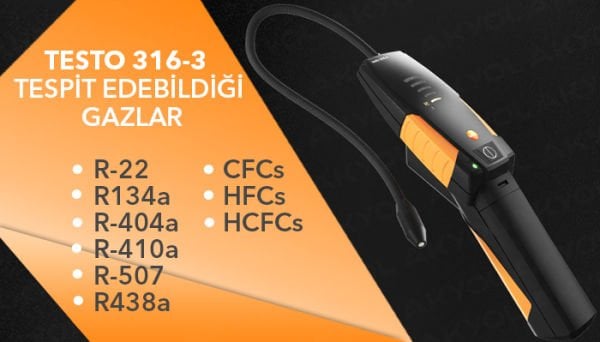Testo 316-3 Soğutucu Gaz Kaçak Dedektörü