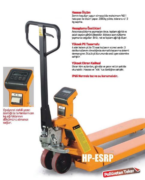 Biglift RM-ESRP20 Terazili Yazıcılı Transpalet 2000 kg.