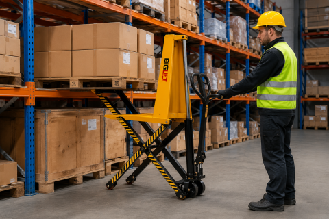 Biglift RM-HLTN10 Makaslı Yüksek Şase Transpalet 1000 kg.