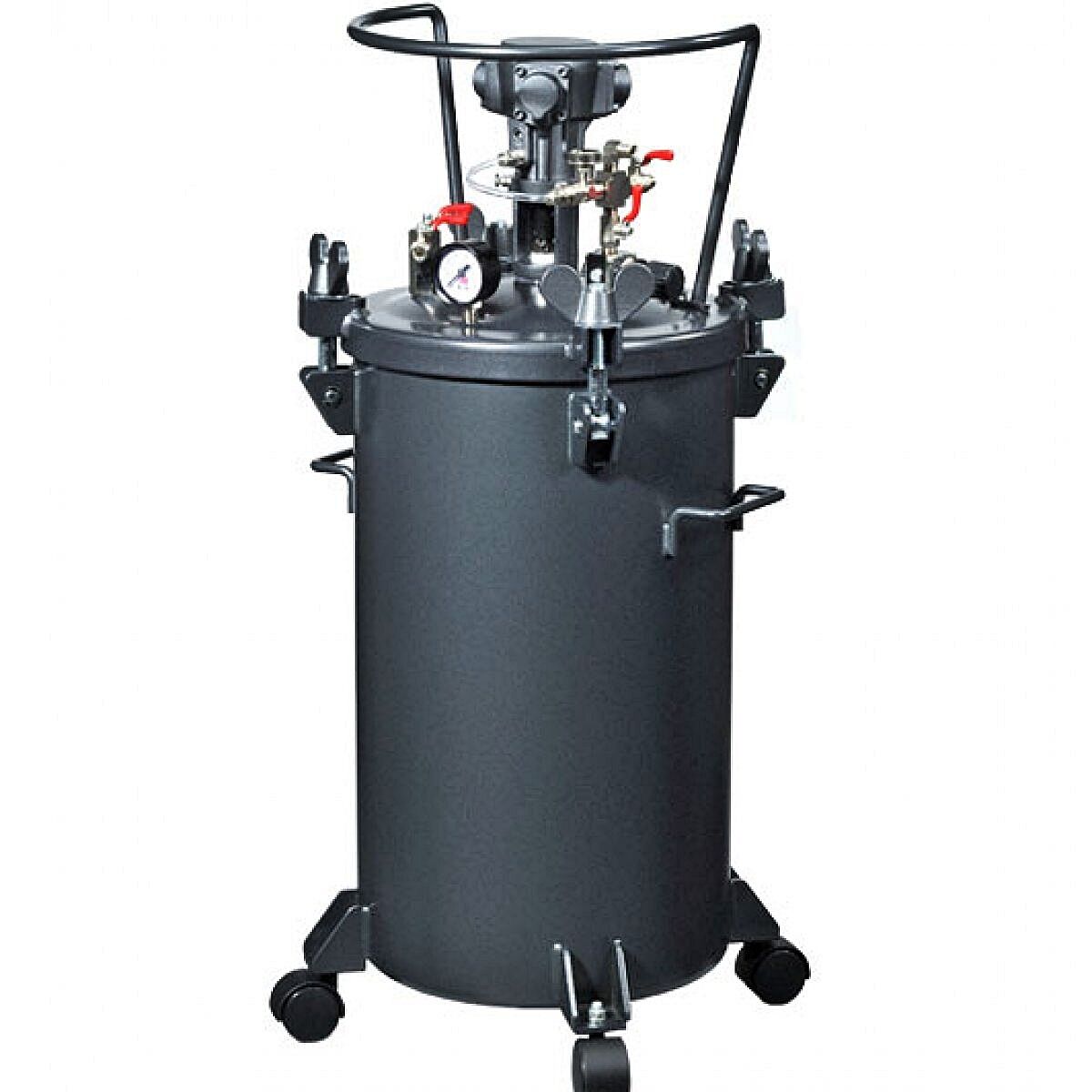 Dermix 80 Lt Otomatik Karıştırıcılı Basınçlı Tank – Galvaniz Gövde, Paslanmaz Kova Profesyonel Sistem