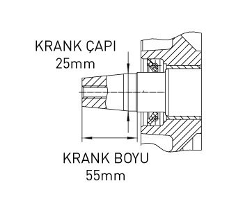 Kama By Reis KDK178FYE Dizel Motor 7Hp İpli/Marşlı Kısa Konik
