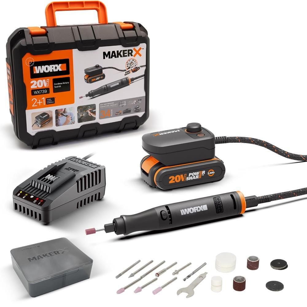 Worx Profesyonel Devir Ayarlı Gravür Seti + 34 Parça