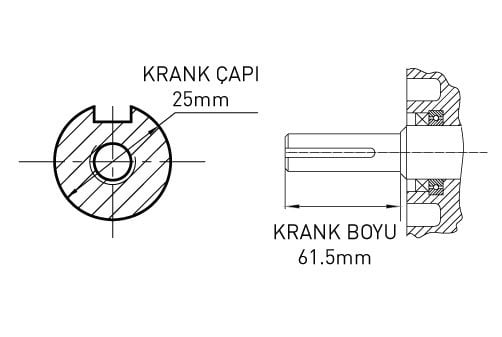 Kama By Reis KDK186FAE Dizel Motor 10Hp İpli/Marşlı Kamalı