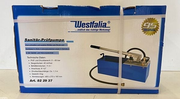 Westfali 822937 Tesisat Test Pompası 50 Bar