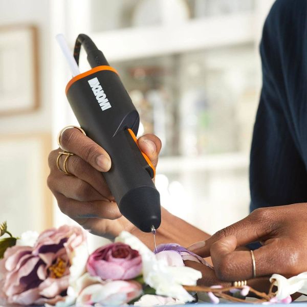 Worx 20V Sıcak Mum Silikon Tabancası + 10 Silikon (Akü Dahil Değildir)