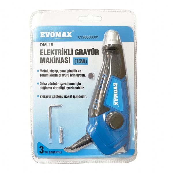 Evomax DM-15 Çok Fonksiyonlu Gravür Makinası
