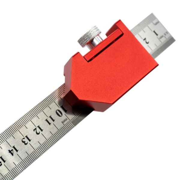 Rox Wood 0162 Alüminyum Cetvel Tutucu Gönye | 45°–90° Hassas İşaretleme Aparatı