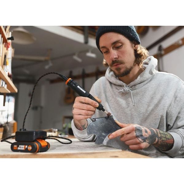 Worx 20V Kömürsüz Gravür Makinesi + 19 Aksesuar (Akü Dahil Değildir)