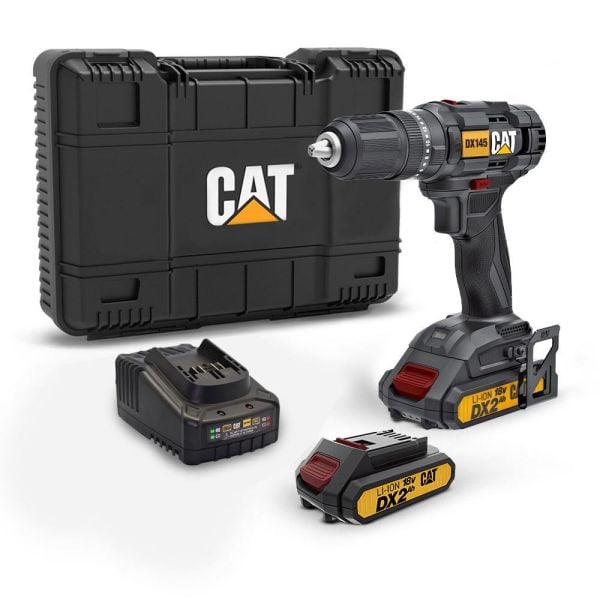 CAT DX145.1  Li-ion Çift Akülü Profesyonel Şarjlı Matkap 18Volt/2.0Ah