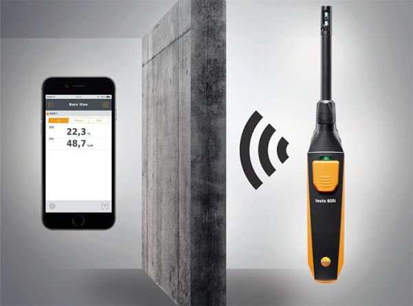Testo 605i Akıllı Telefon ile Kullanılabilen Termo Higrometre (Ekransız)
