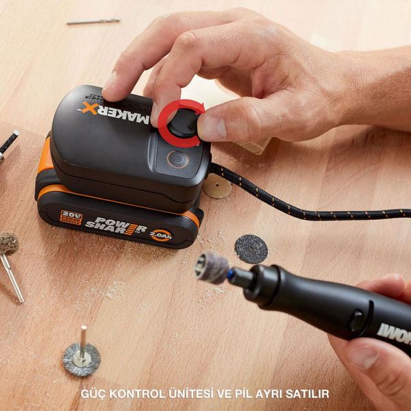 Worx 20V HUB Devir Ayarlı Adaptör (Akü Dahil Değildir) - WA7160