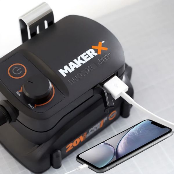 Worx 20V HUBX USB Portlu Devir Ayarlı Adaptör (Akü Dahil Değildir)