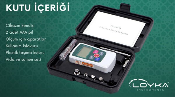 Loyka AMF-500 Dijital İtme Çekme Kuvveti Ölçer | 500 Newton | 0,1N | Tek Bağlantılı