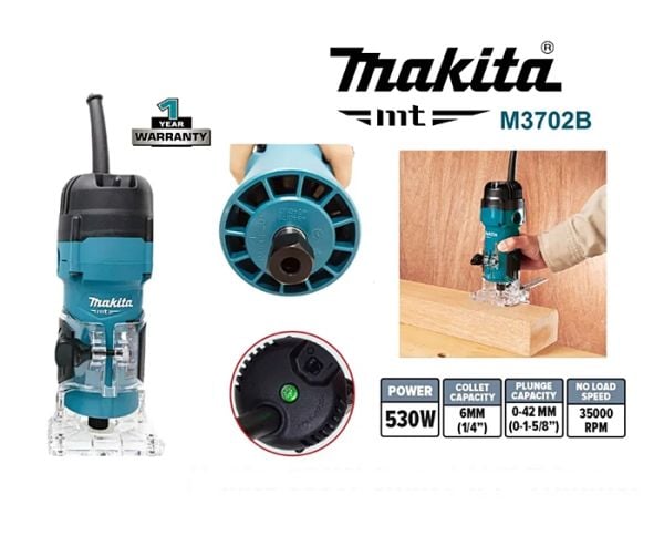 Makita Mt 3702B Freze Makinası 530W