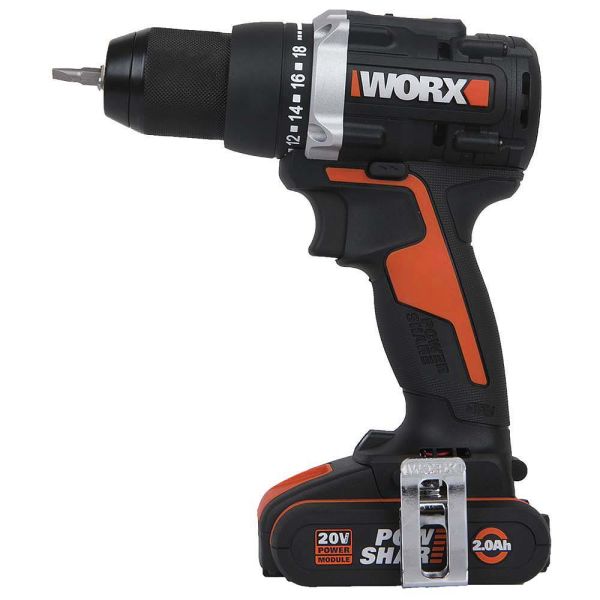 WORX WX102 Çift Akülü Kömürsüz Profesyonel Şarjlı Matkap 20Volt/2.0Ah Li-ion
