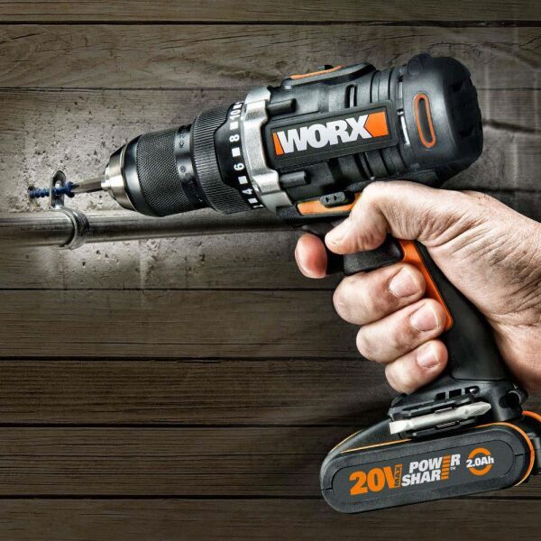 WORX WX102 Çift Akülü Kömürsüz Profesyonel Şarjlı Matkap 20Volt/2.0Ah Li-ion