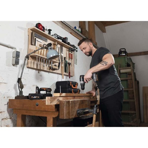 WORX WX102 Çift Akülü Kömürsüz Profesyonel Şarjlı Matkap 20Volt/2.0Ah Li-ion