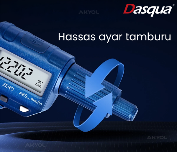 Dasqua 4230-2010 Dijital Dış Çap Mikrometre 25-50 mm | Hassas Ölçüm Cihazı